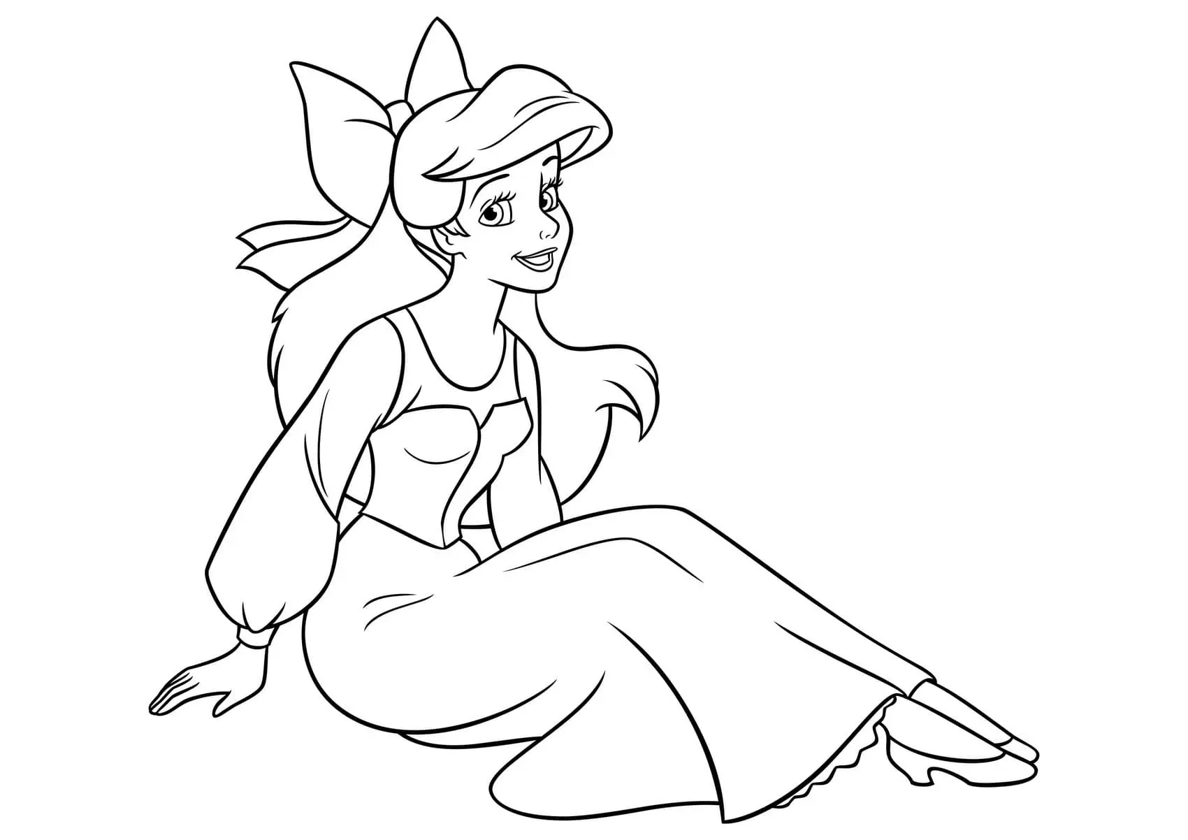 Coloriage ariel la petite sirène 35