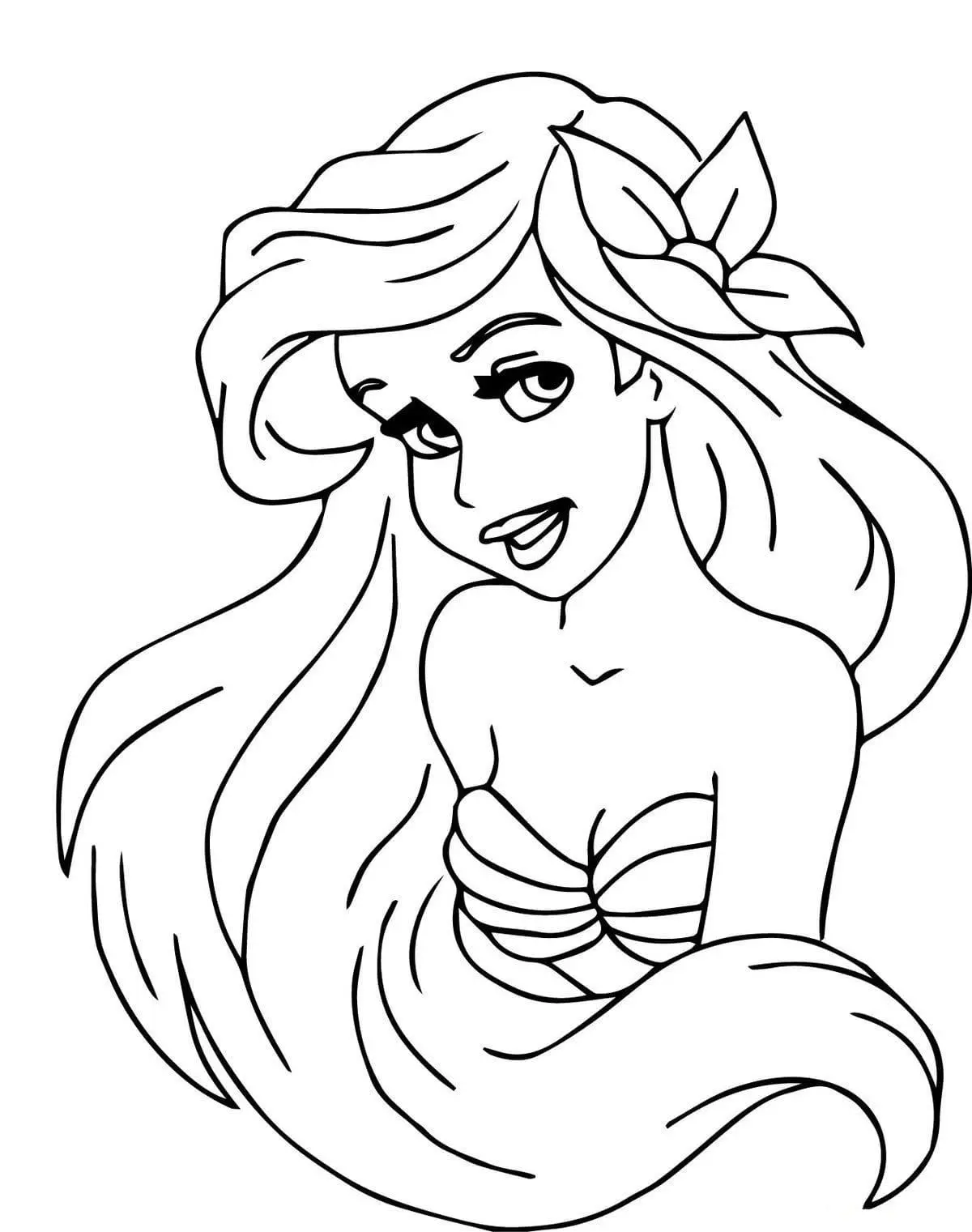 Coloriage ariel la petite sirène 71