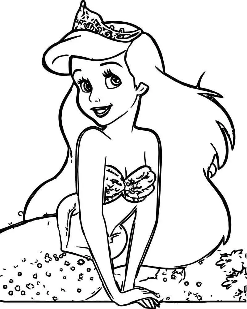 Coloriage ariel la petite sirène 69