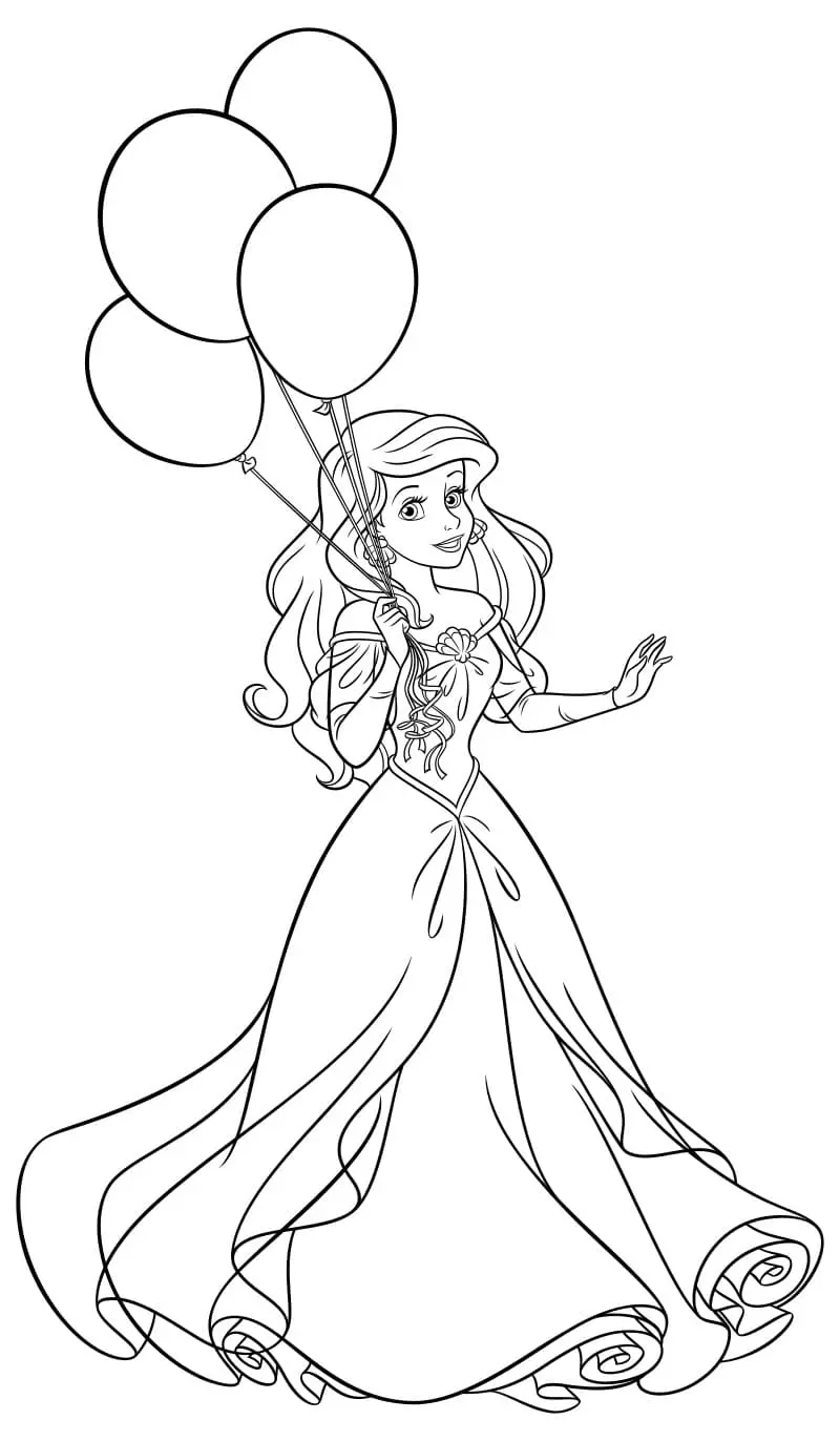 Coloriage ariel la petite sirène 68