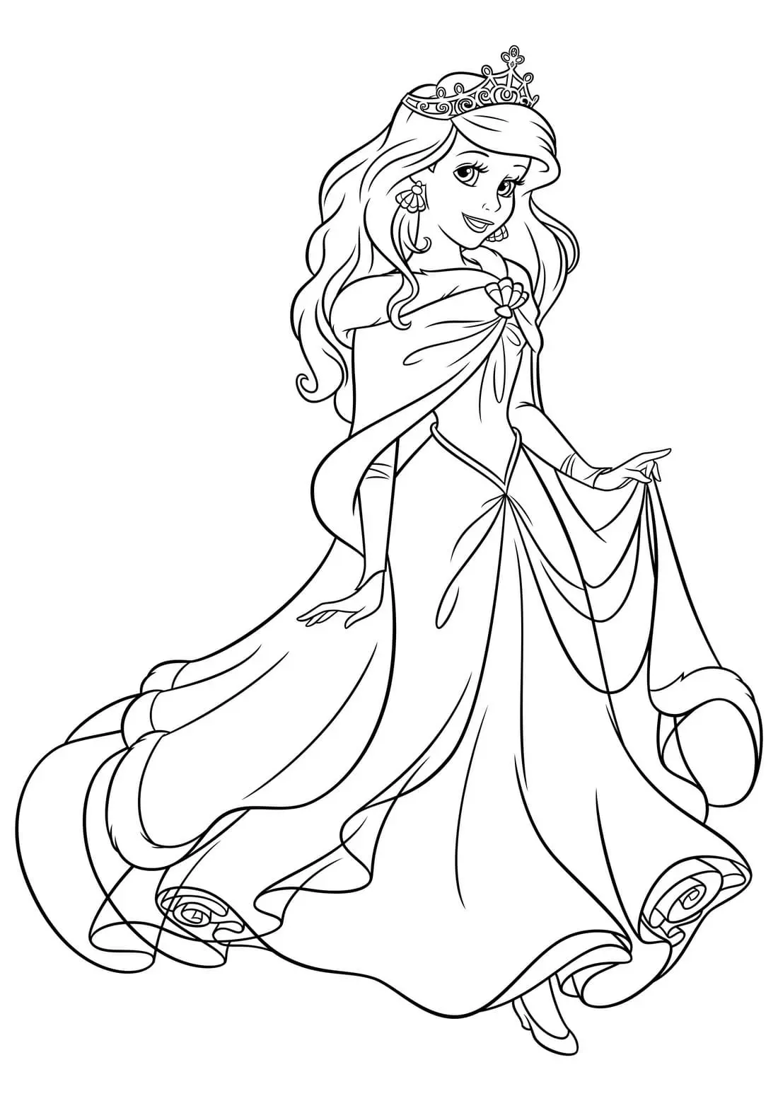 Coloriage ariel la petite sirène 67