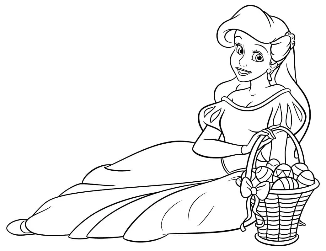 Coloriage ariel la petite sirène 66