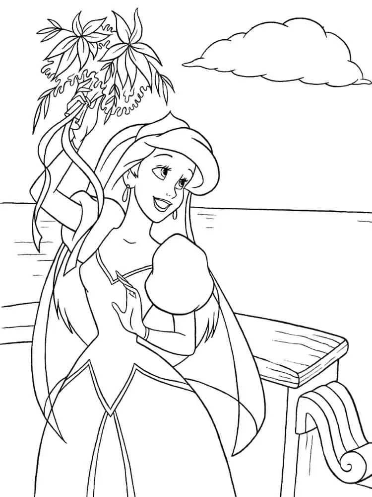 Coloriage ariel la petite sirène 65