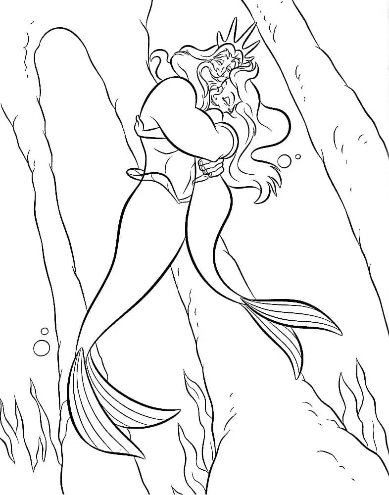 Coloriage ariel la petite sirène 62