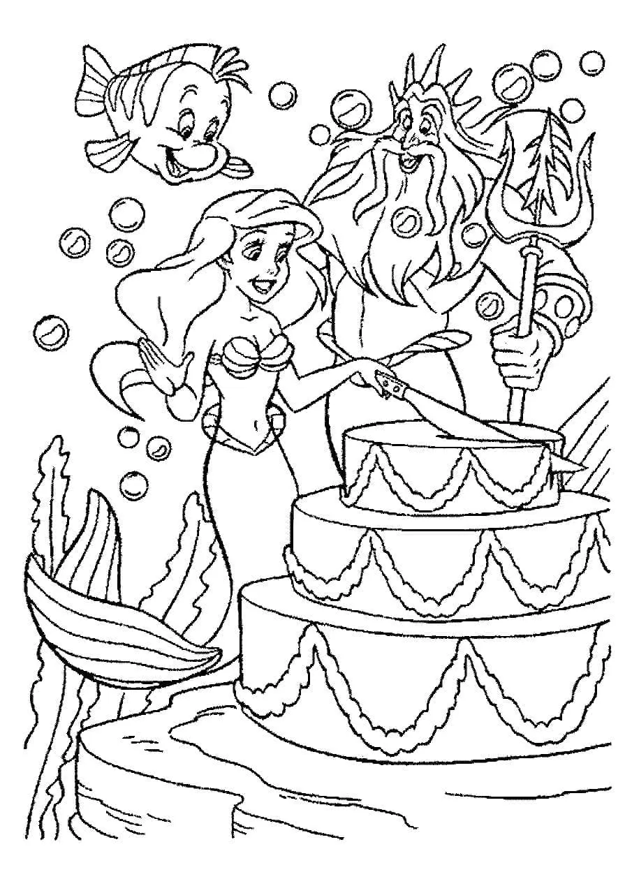 Coloriage ariel la petite sirène 61