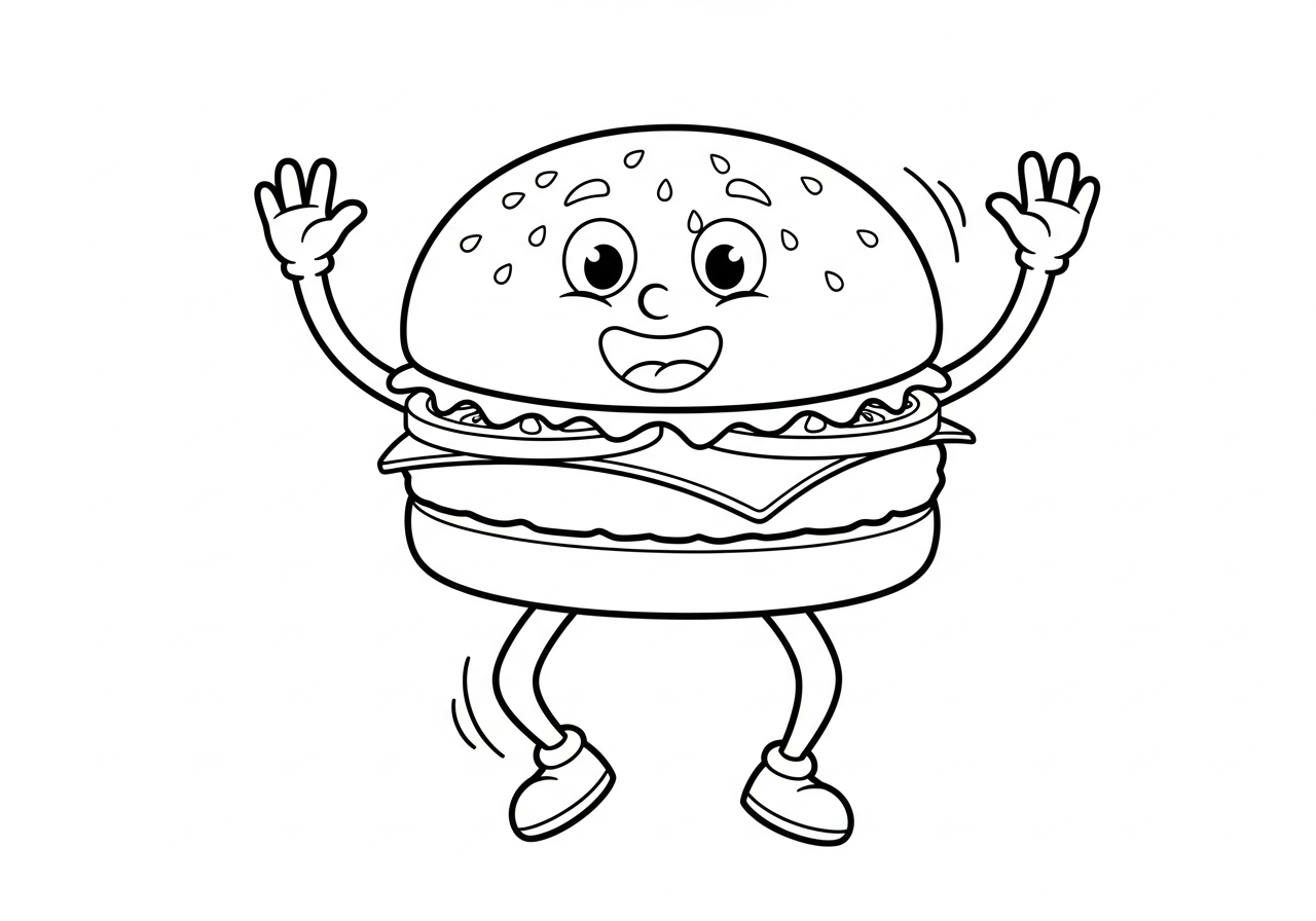 coloriage Hamburger update et dessins