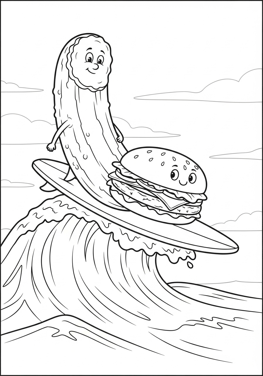 coloriage Hamburger update pour enfant de 2 ans