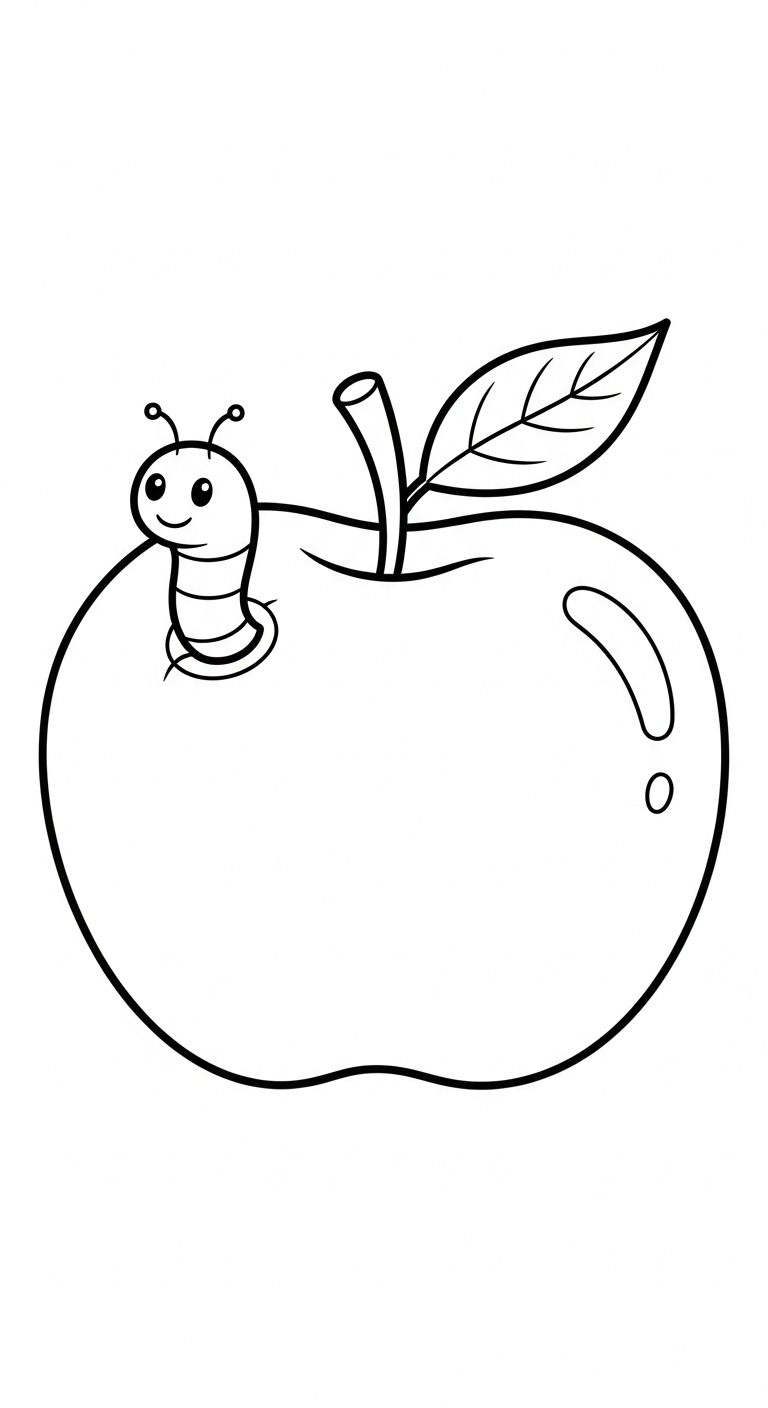 imprimer coloriage pomme update gratuit 1