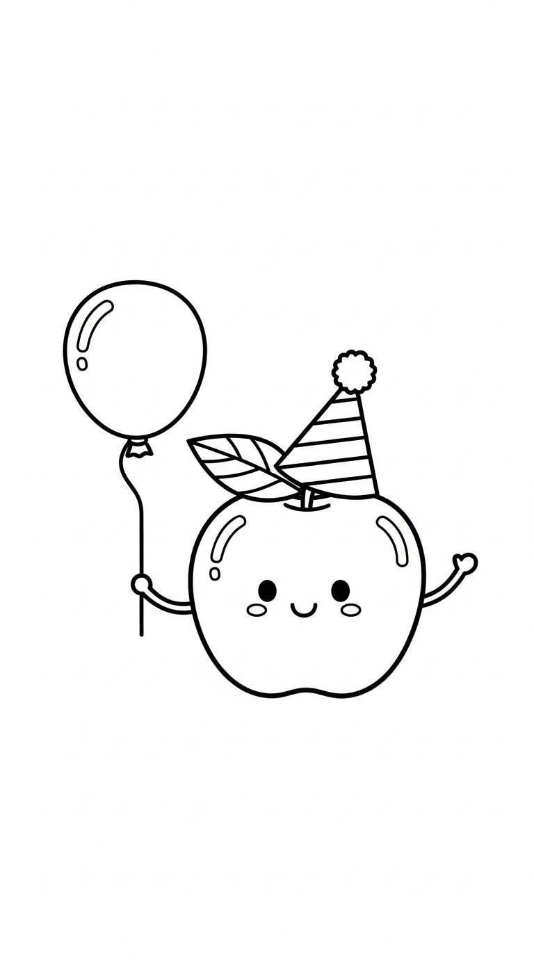 coloriage pomme update a imprimer