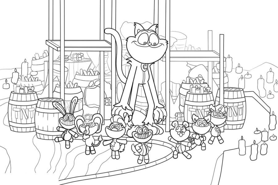 coloriage CatNap pour bebe a imprimer