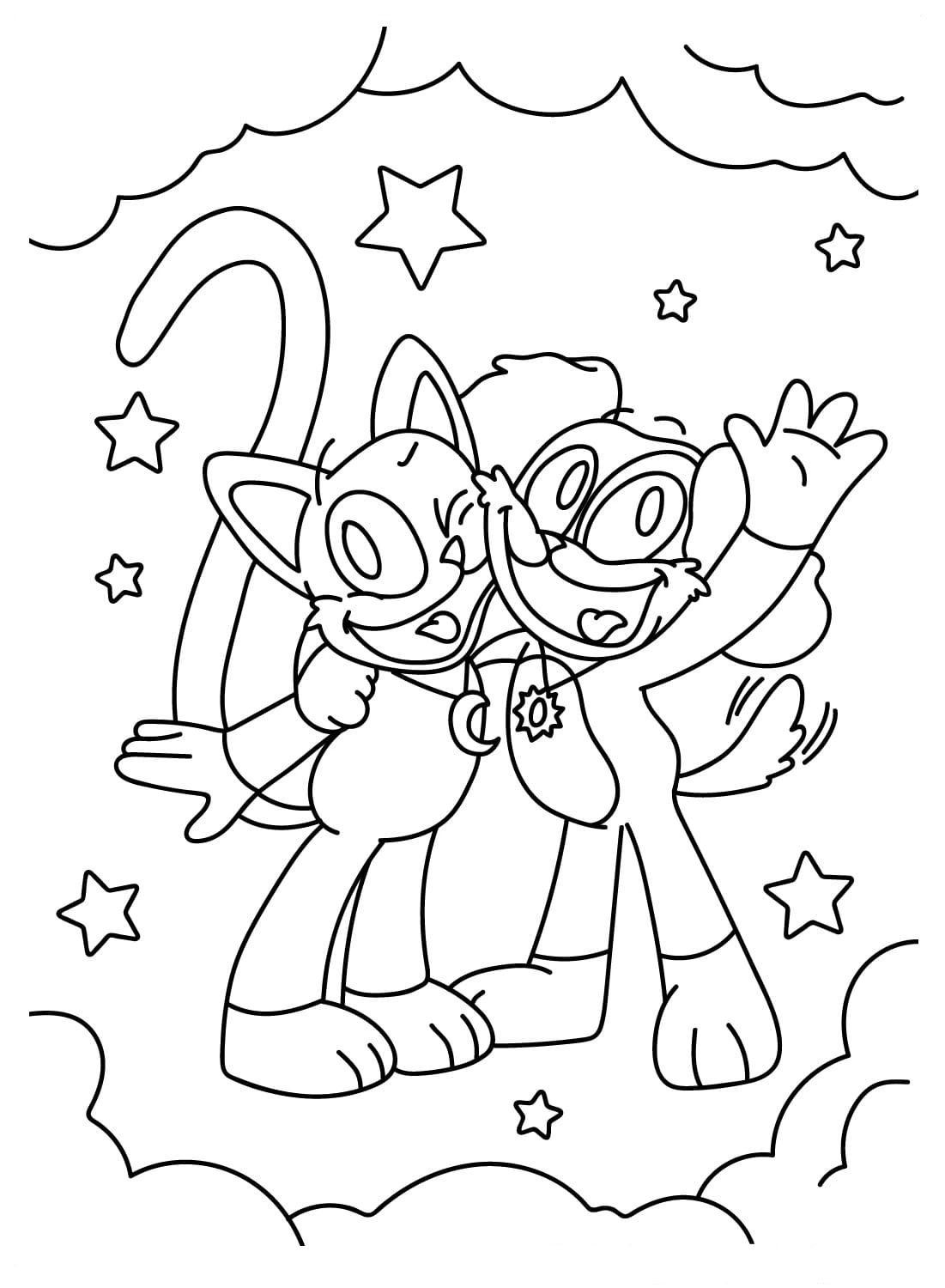 coloriage CatNap pour primaire