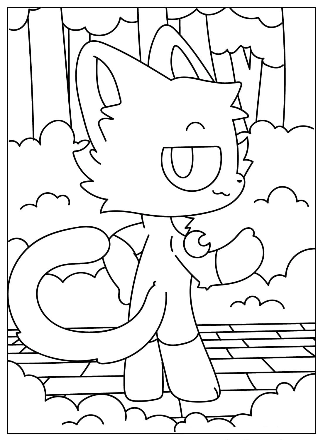 coloriage CatNap pour enfant de 2 ans