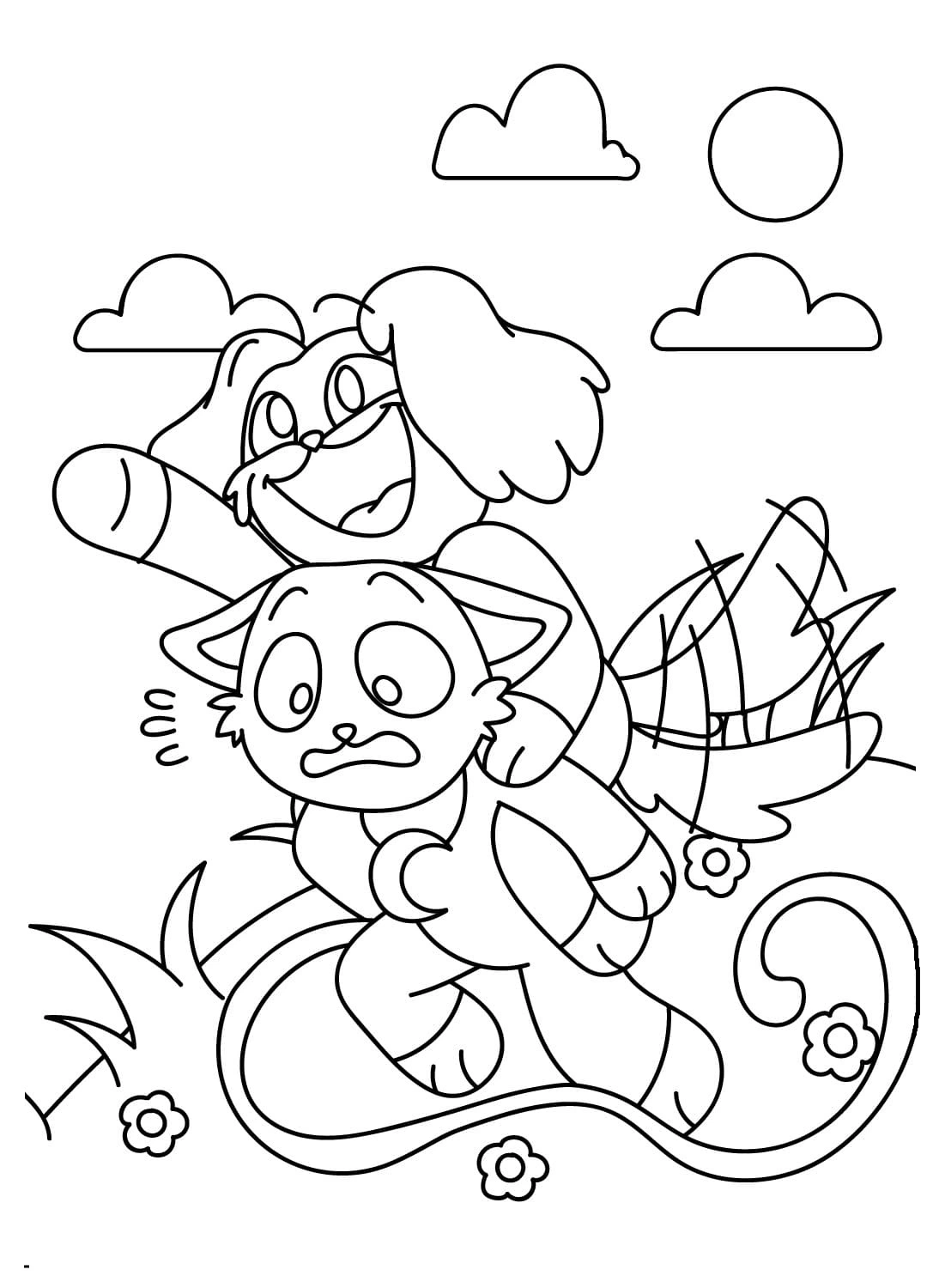 coloriage CatNap pour bebe a imprimer 2