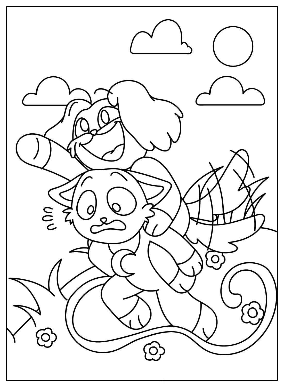 coloriage DogDay à imprimer pour enfants