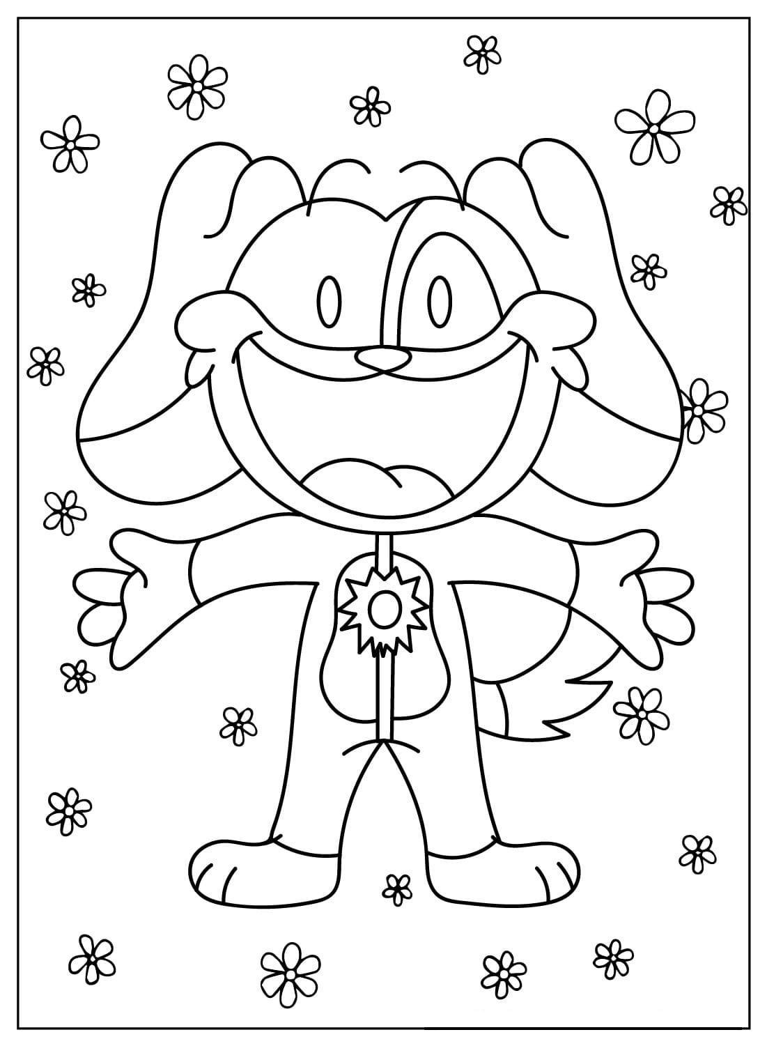 coloriage DogDay et découpage à imprimer