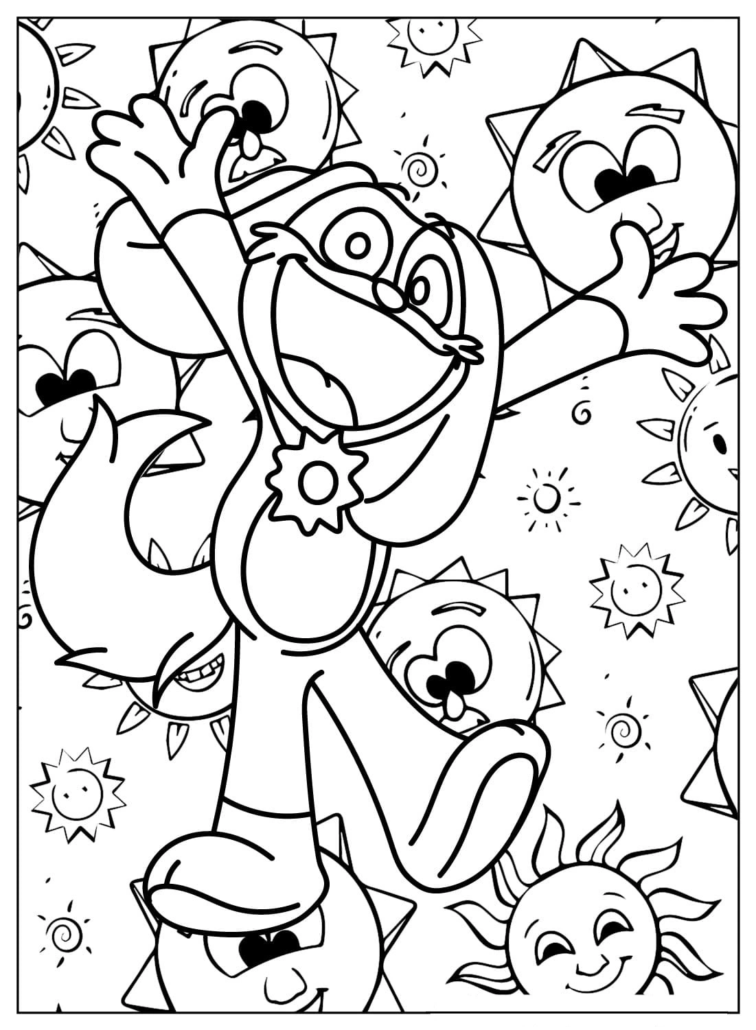 coloriage DogDay pour enfant a imprimer gratuit