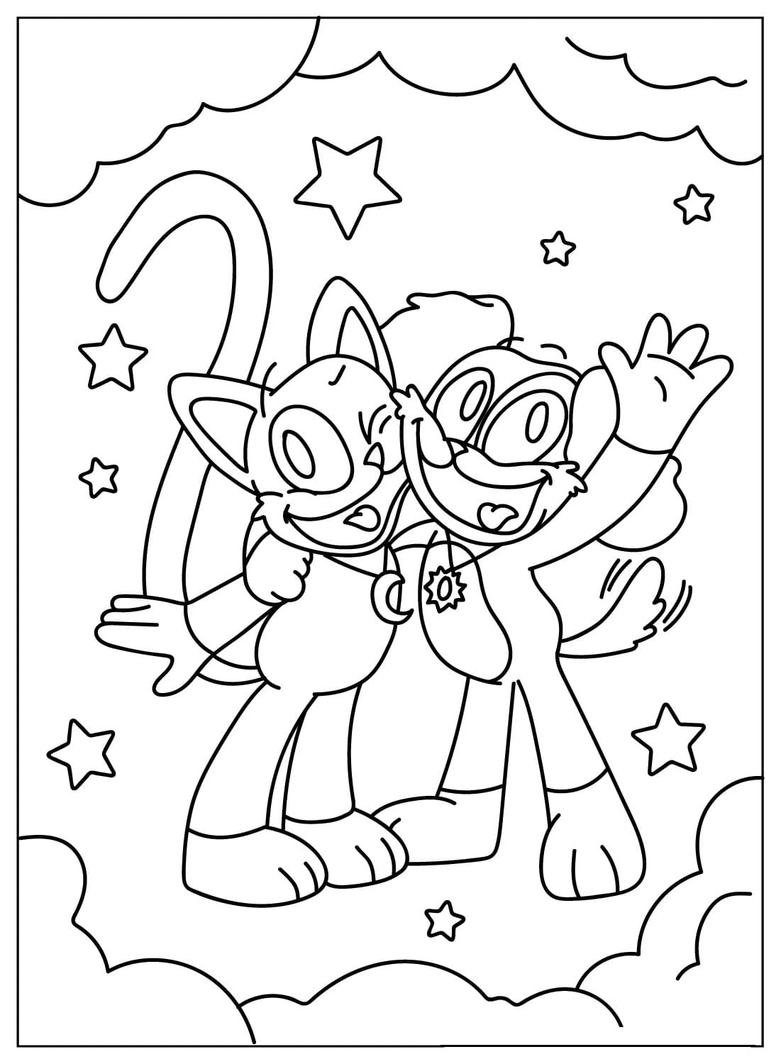 Dogday Poppy Playtime Colouring Page