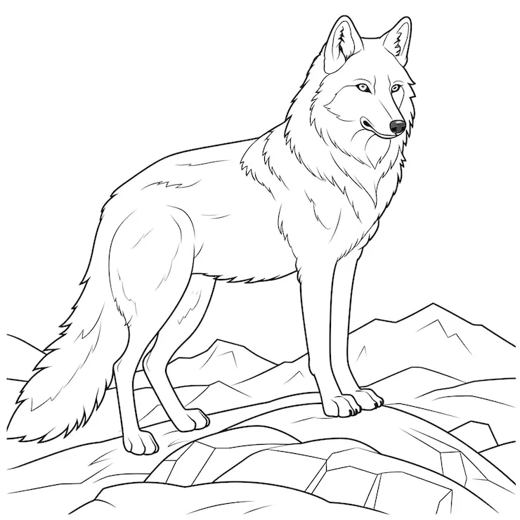 Coloriage Loup 1