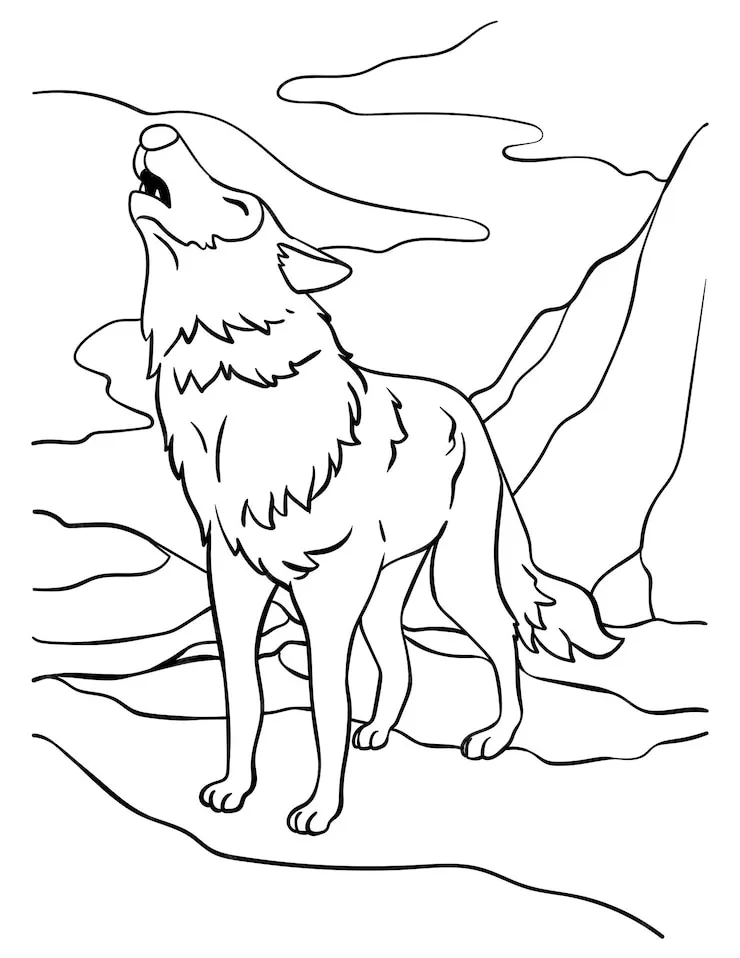 Coloriage Loup 2