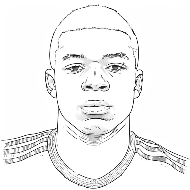 coloriage Mbappe a telecharger