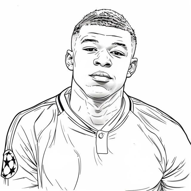 coloriage Mbappe et dessin a imprimer