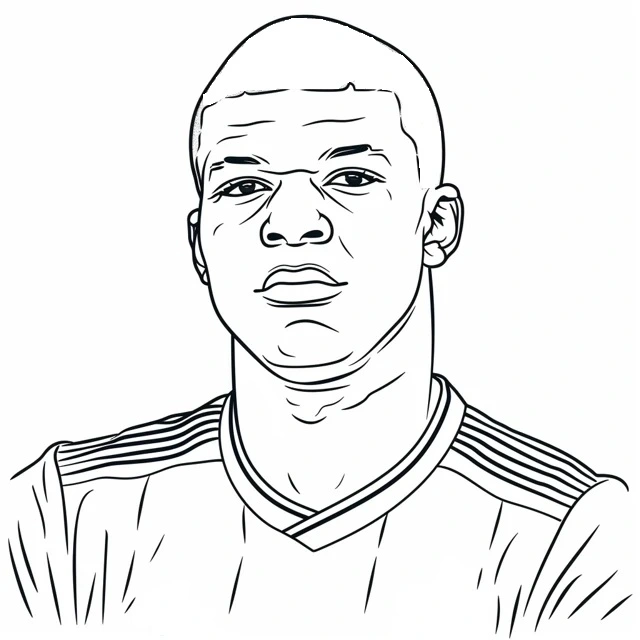 coloriage Mbappe à imprimer pdf