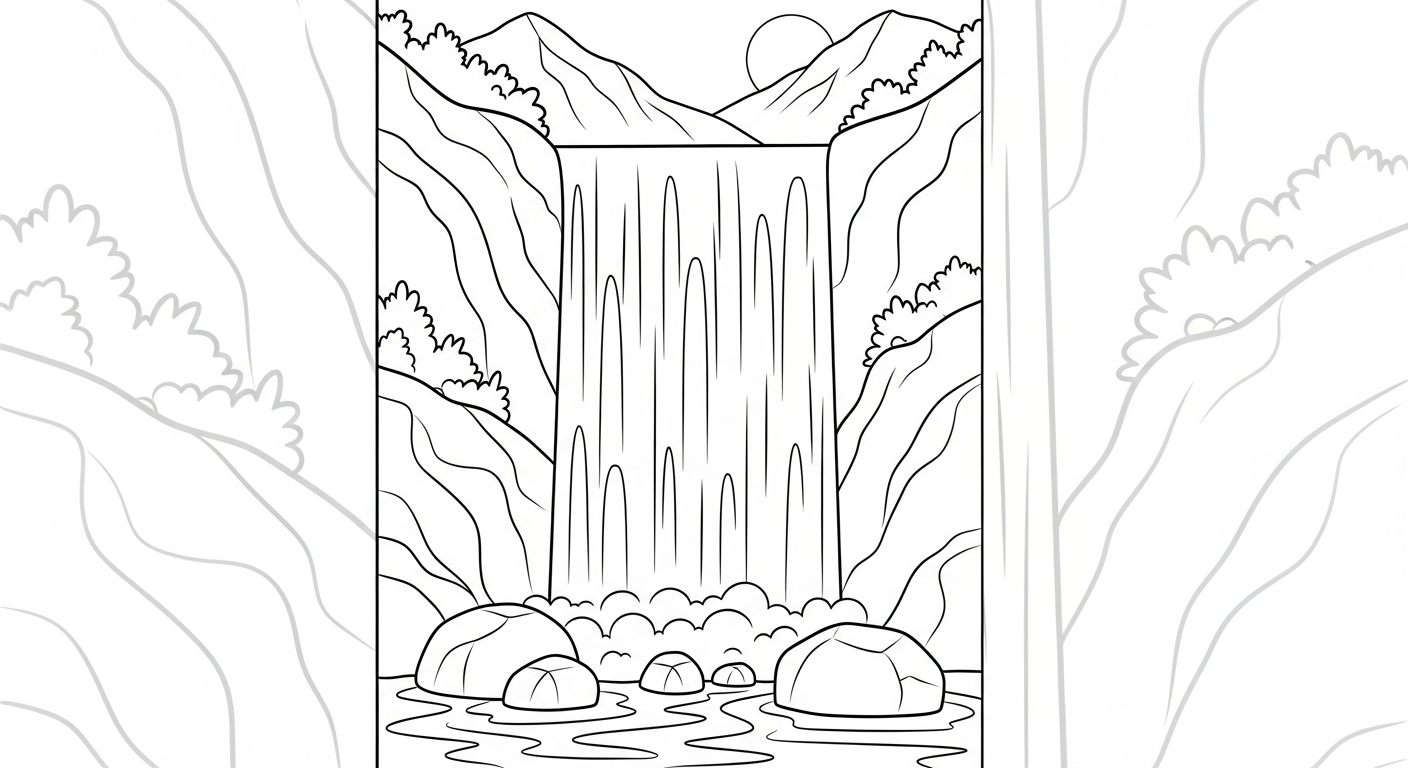 coloriage Montagnes updated a imprimer