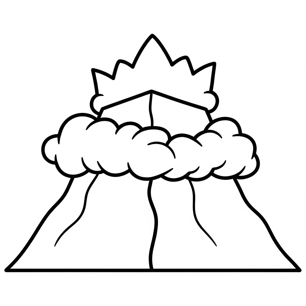 coloriage Montagnes updated pour enfant