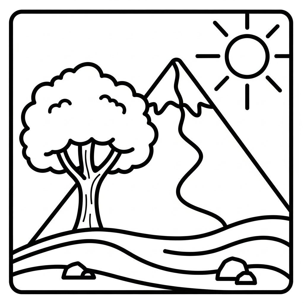 coloriage Montagnes updated gratuit pour enfants