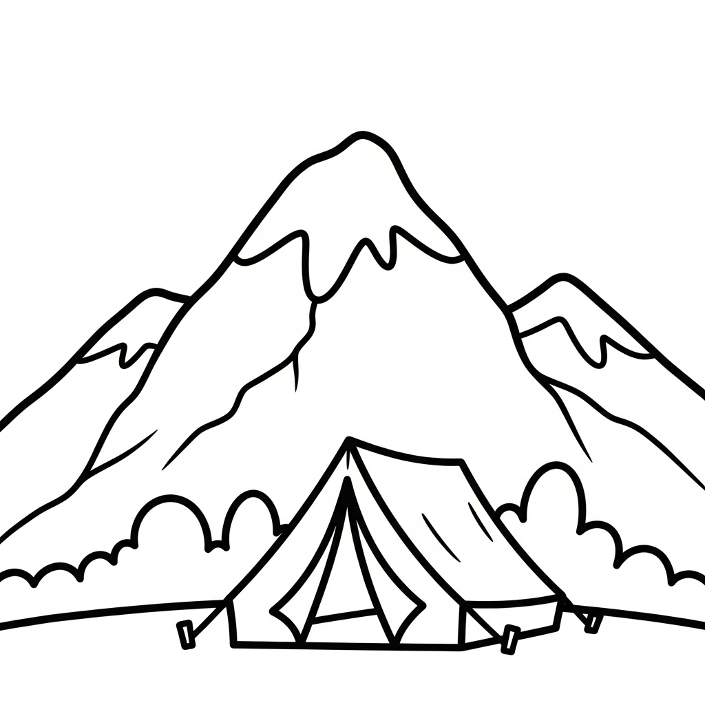 coloriage Montagnes updated à imprimer pour enfant de 3 ans