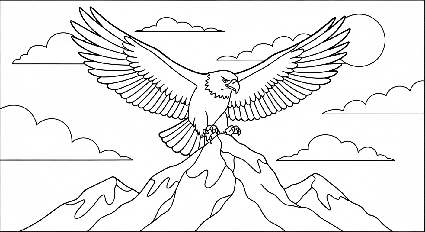 coloriage Montagnes updated pour enfants