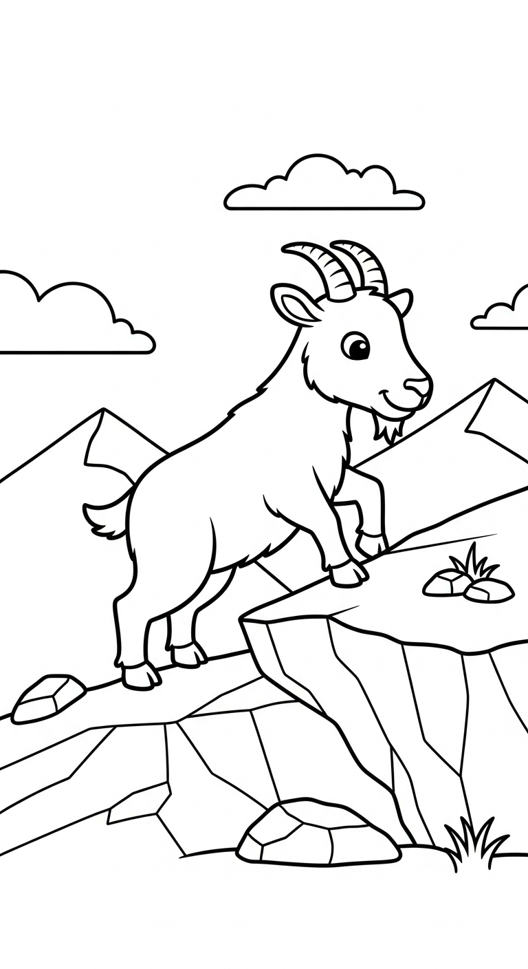 coloriage Montagnes updated pour enfants à imprimer