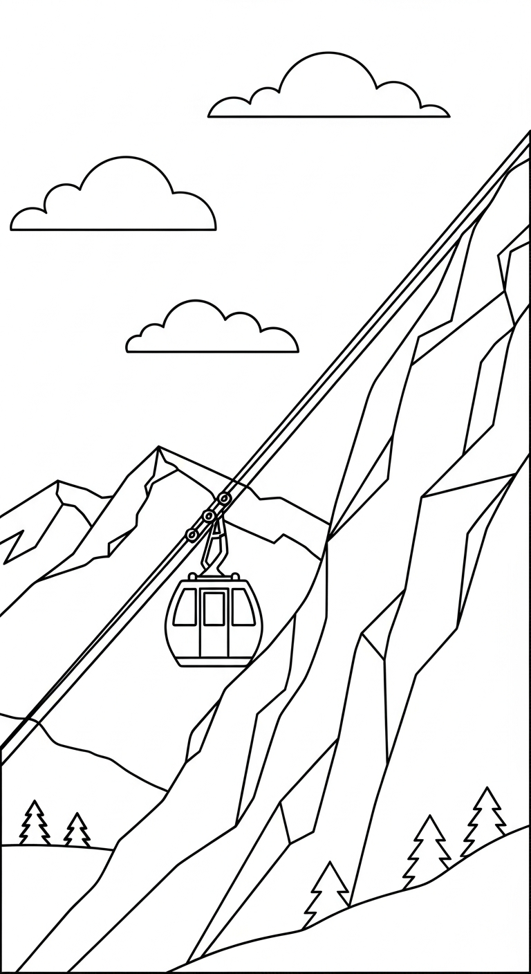 coloriage Montagnes updated à imprimer a4
