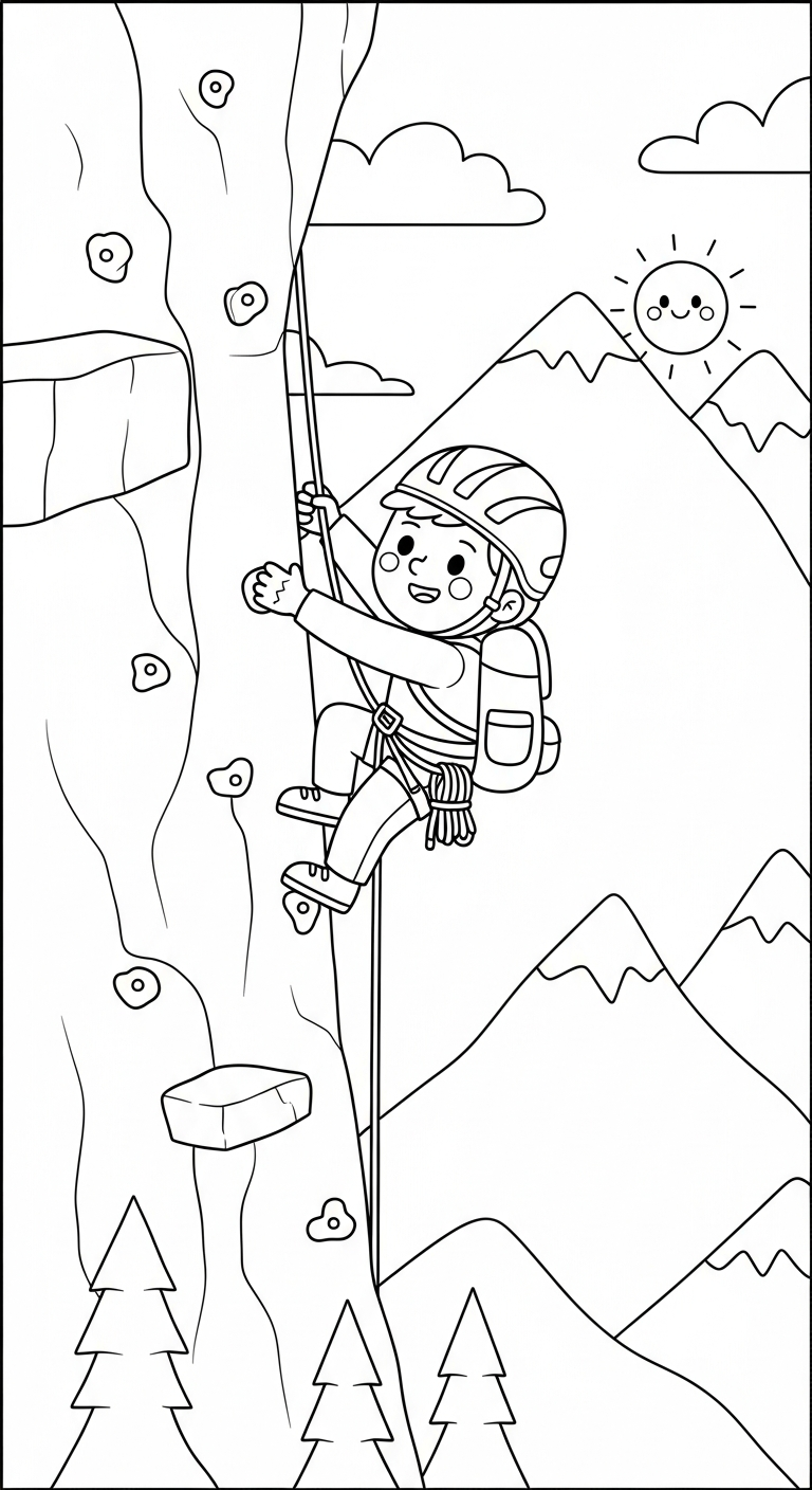 coloriage Montagnes updated pour enfant de 7 ans