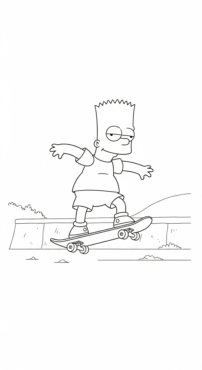 coloriage Simpson updated pour enfants à télécharger