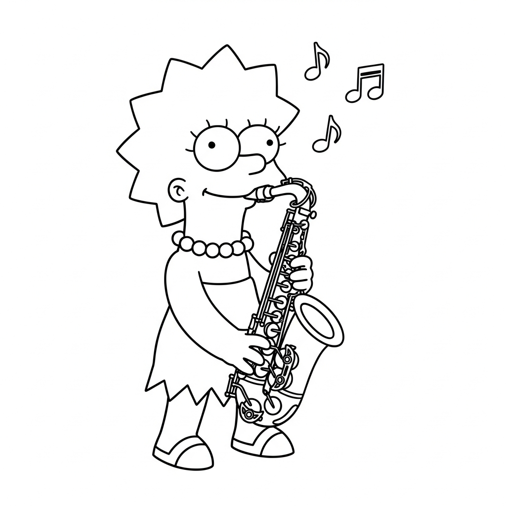 coloriage Simpson updated pour enfant de 10 ans