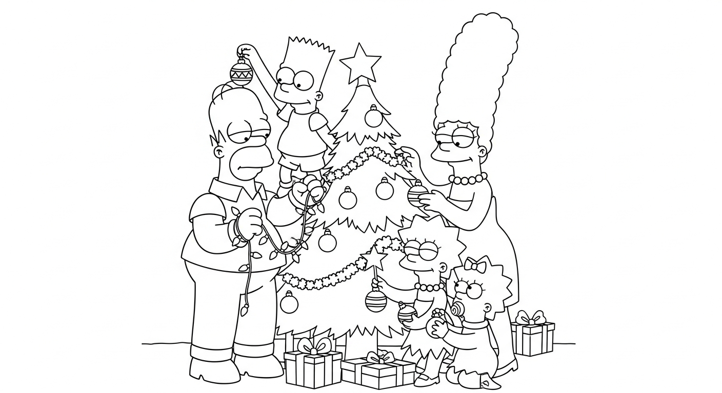 coloriage Simpson updated et decoupage a imprimer gratuit