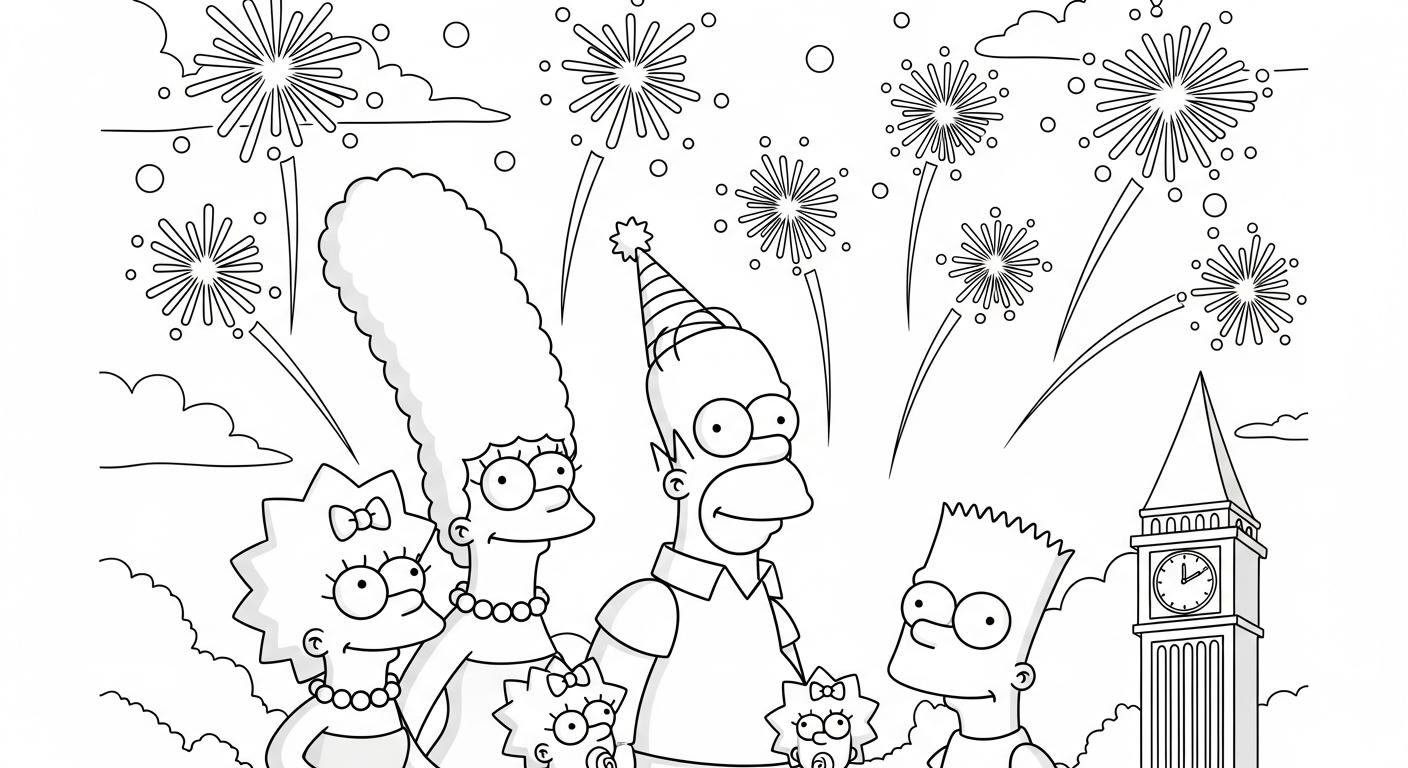 coloriage Simpson updated à imprimer pour enfant de 4 ans