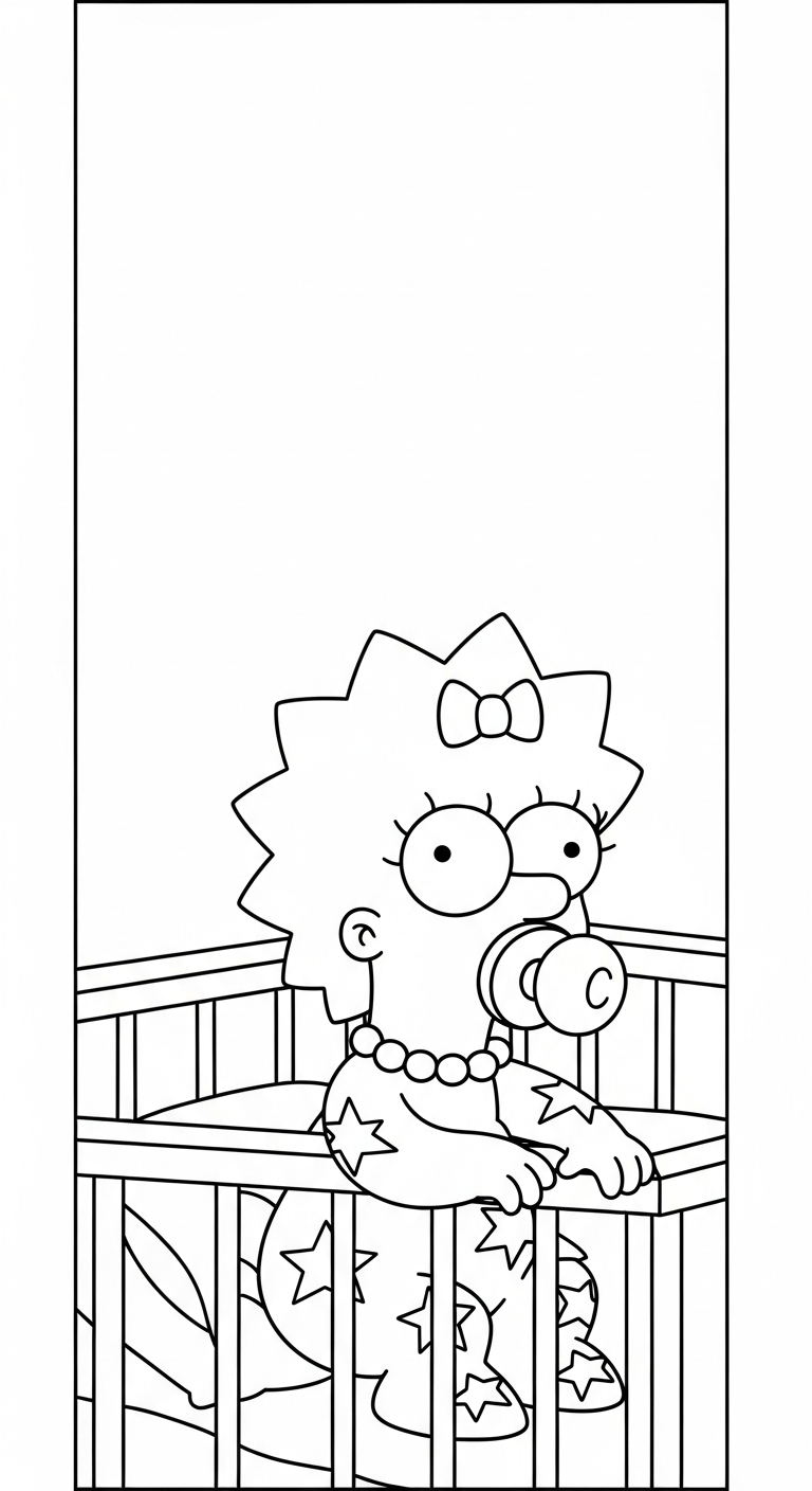 coloriage Simpson updated pour enfant à imprimer
