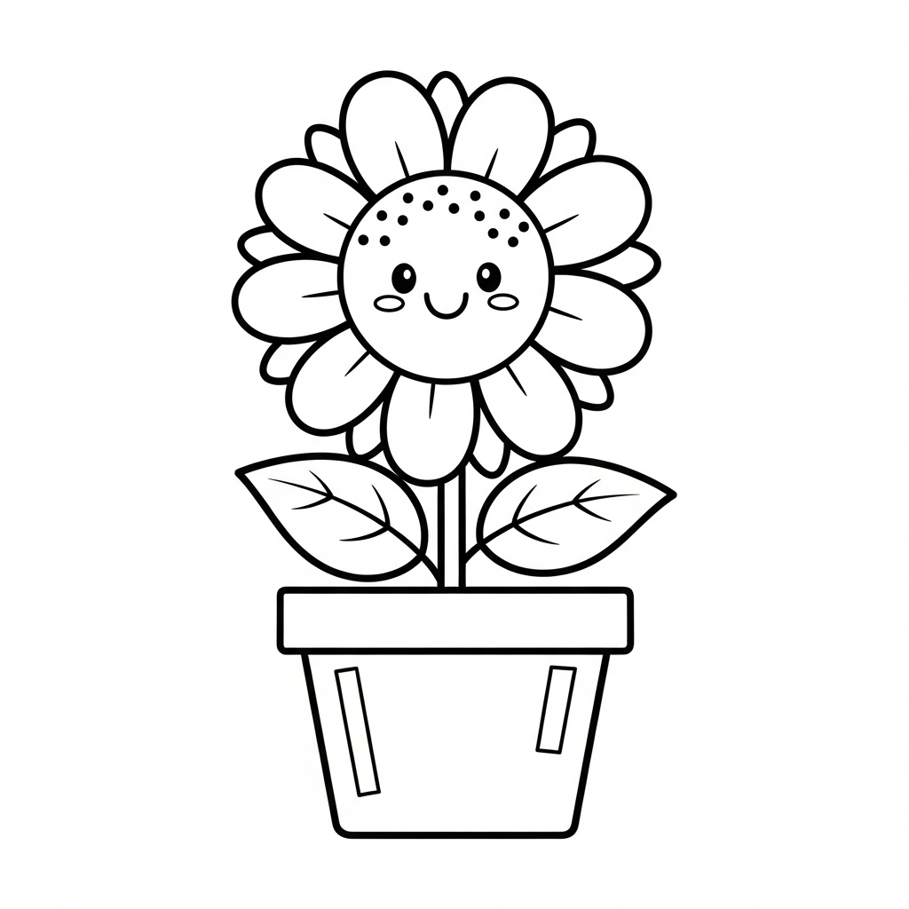 coloriage Tournesol updated pour enfant de 2 ans