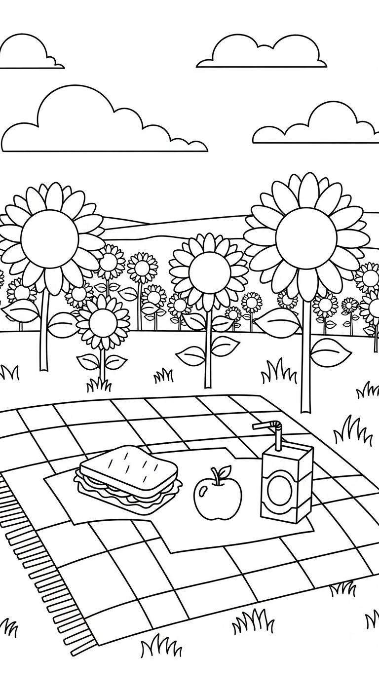 coloriage Tournesol updated a imprimer pour enfant de 4 ans