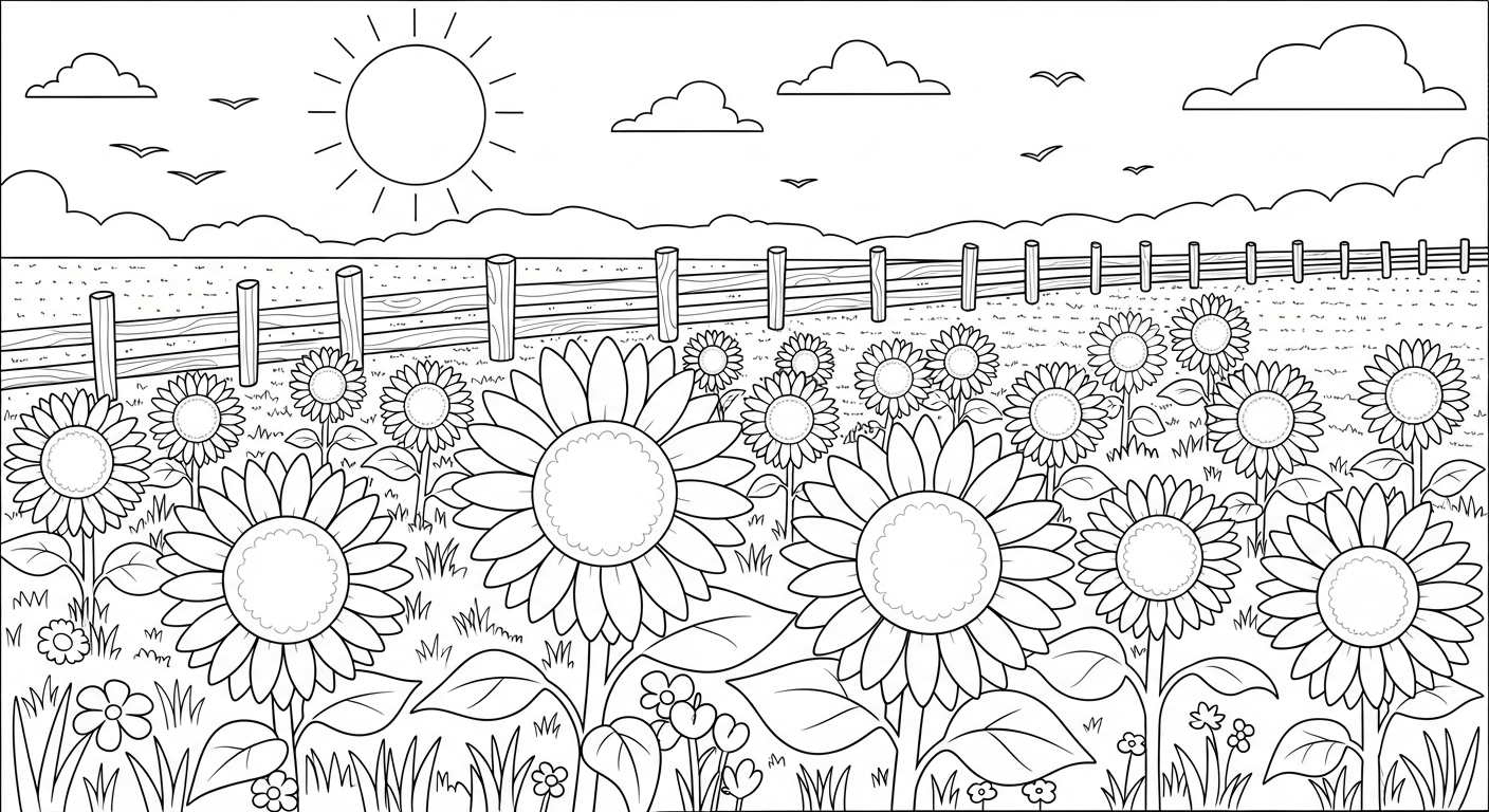 image de coloriage Tournesol updated pour enfant
