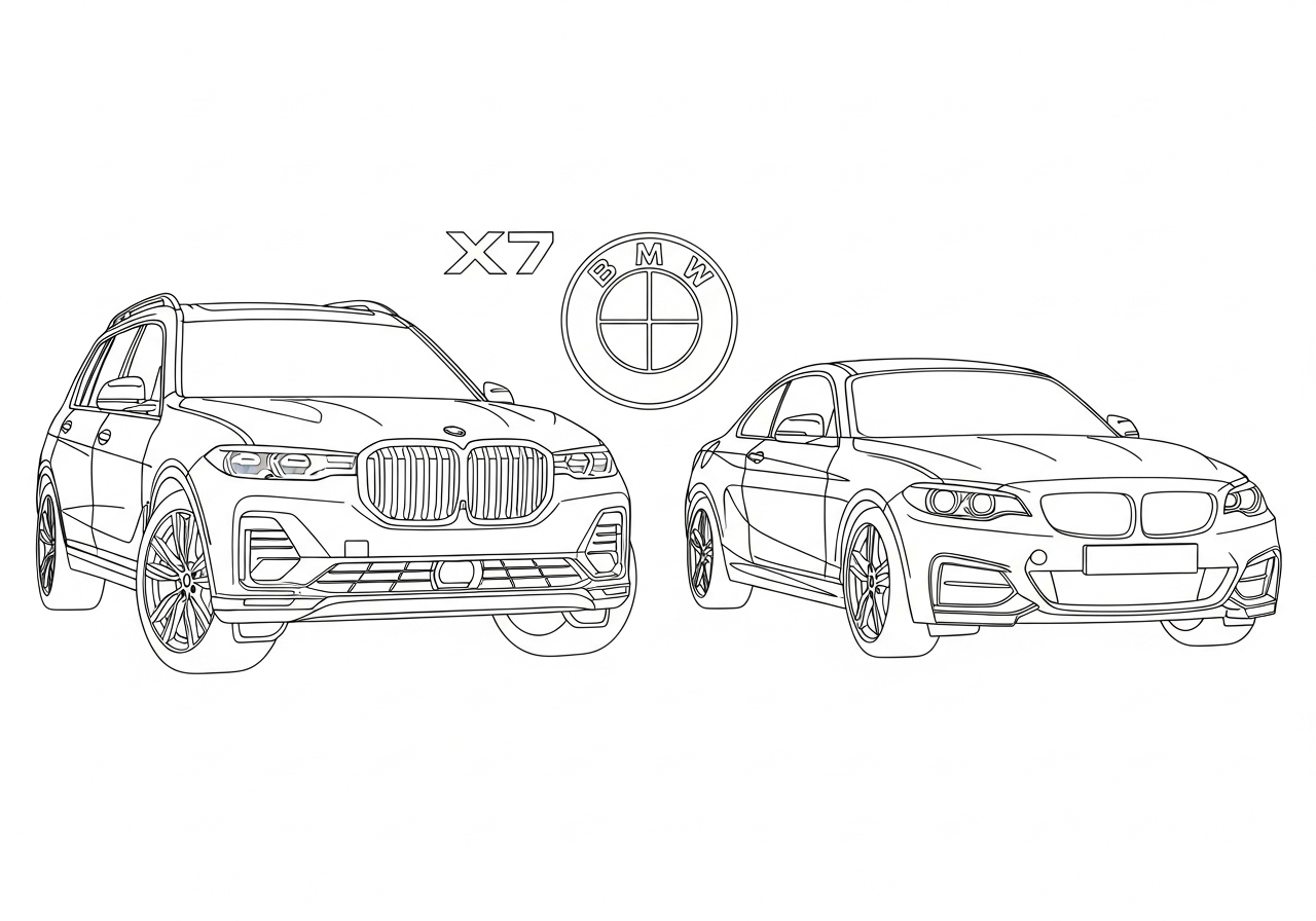 coloriage BMW update et dessin a imprimer