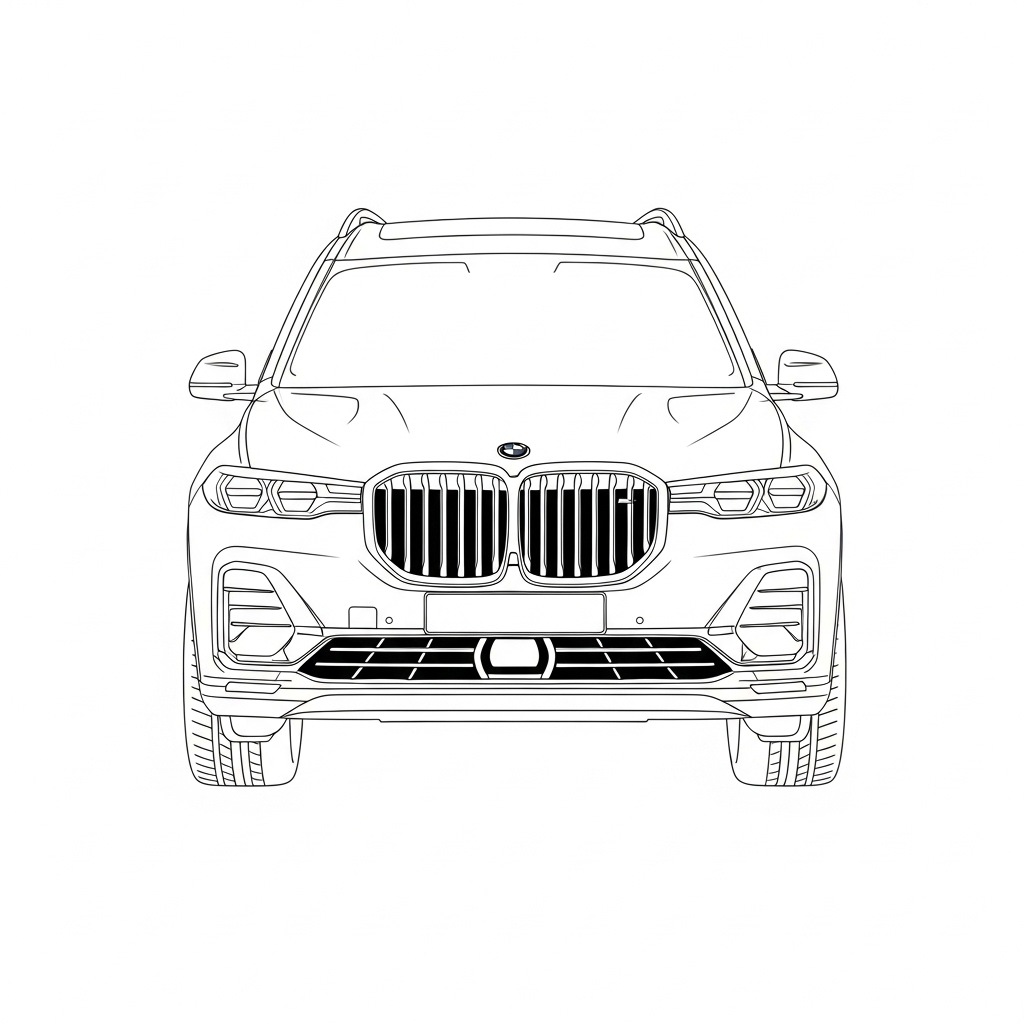 coloriage BMW update pour enfant de 6 ans