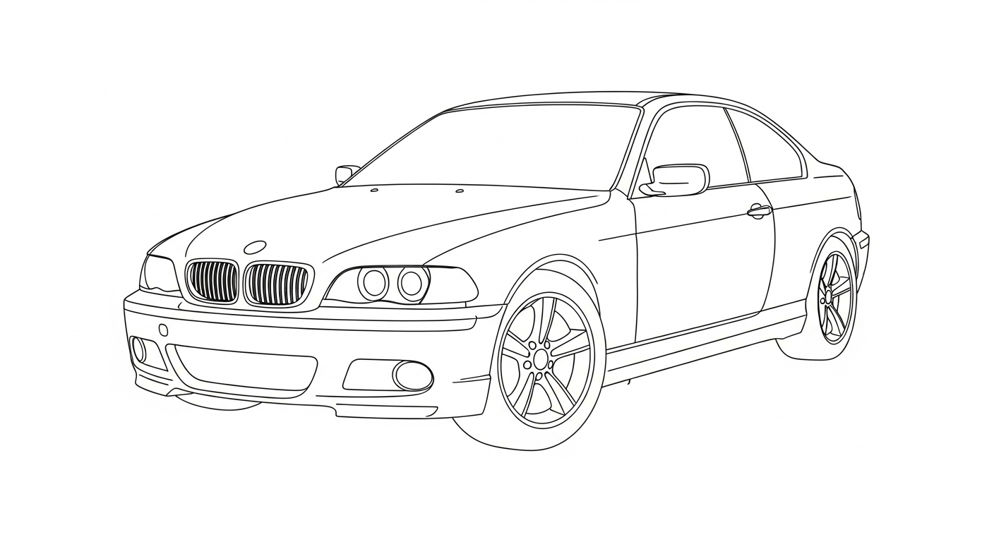 coloriage BMW update a imprimer gratuitement