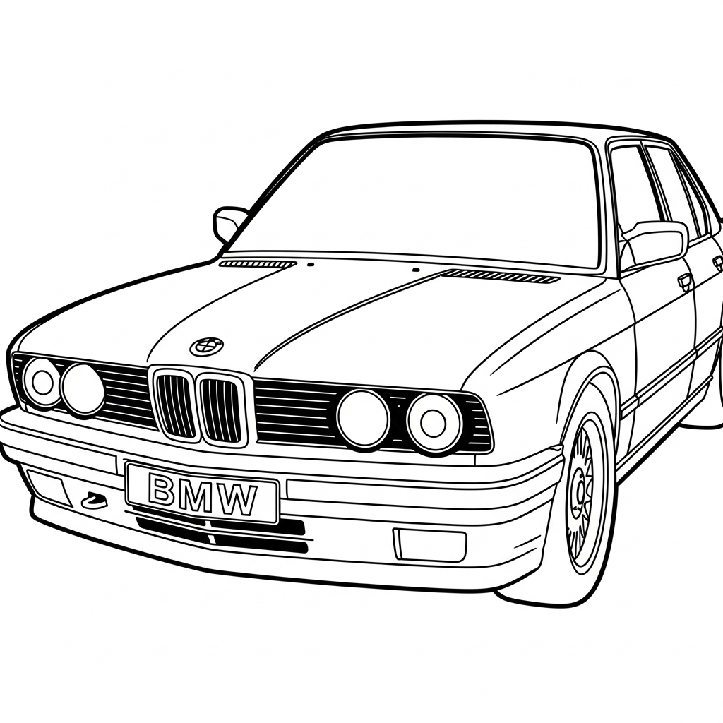 coloriage BMW update pour primaire