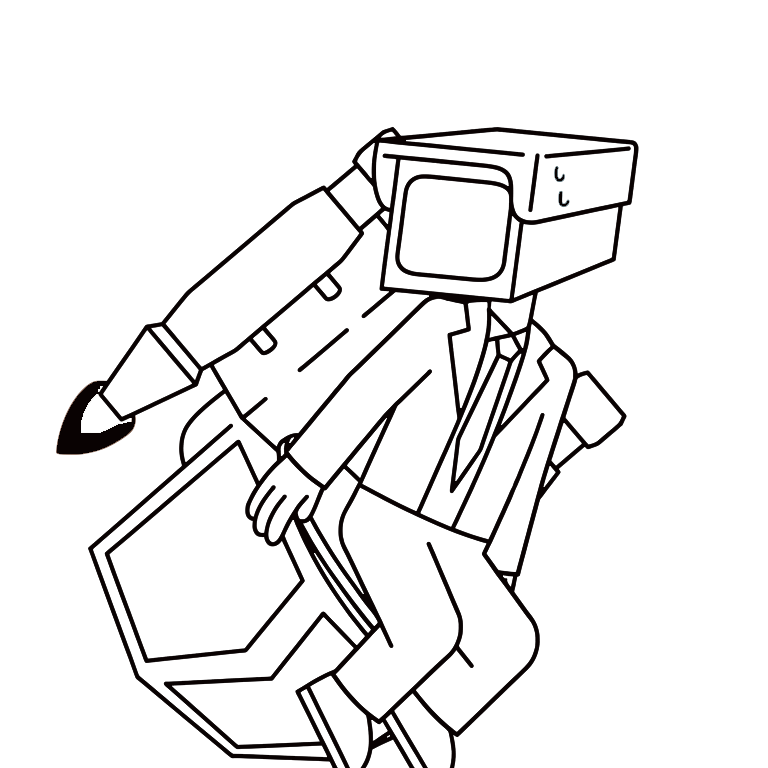 coloriage Skibidi Toilet update a imprimer gratuit