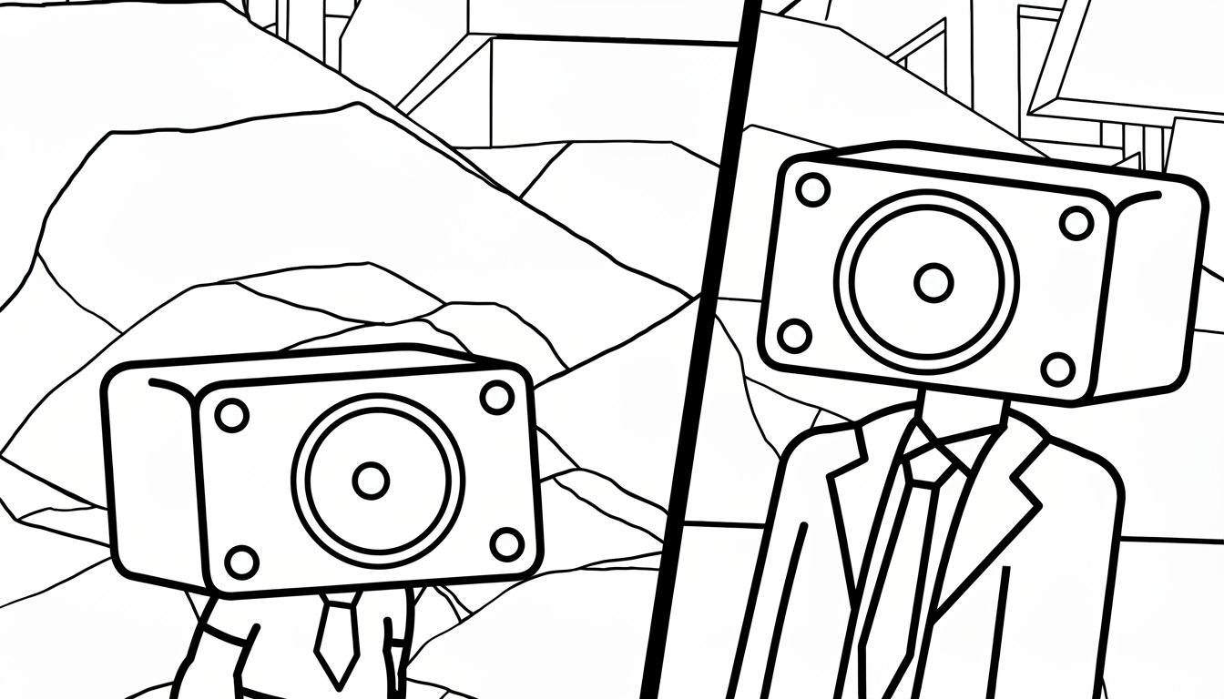 coloriage Skibidi Toilet update pour enfant de 3 ans