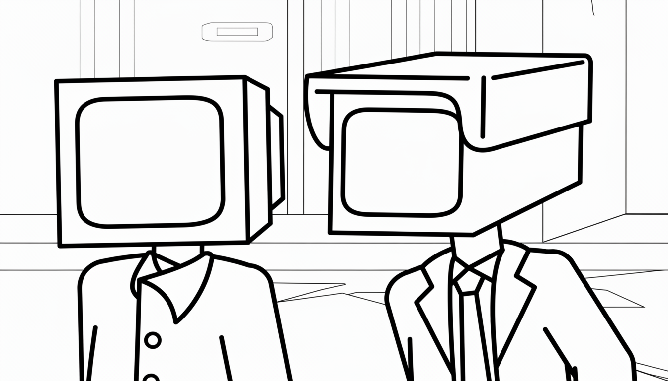 coloriage Skibidi Toilet update pour enfant à imprimer