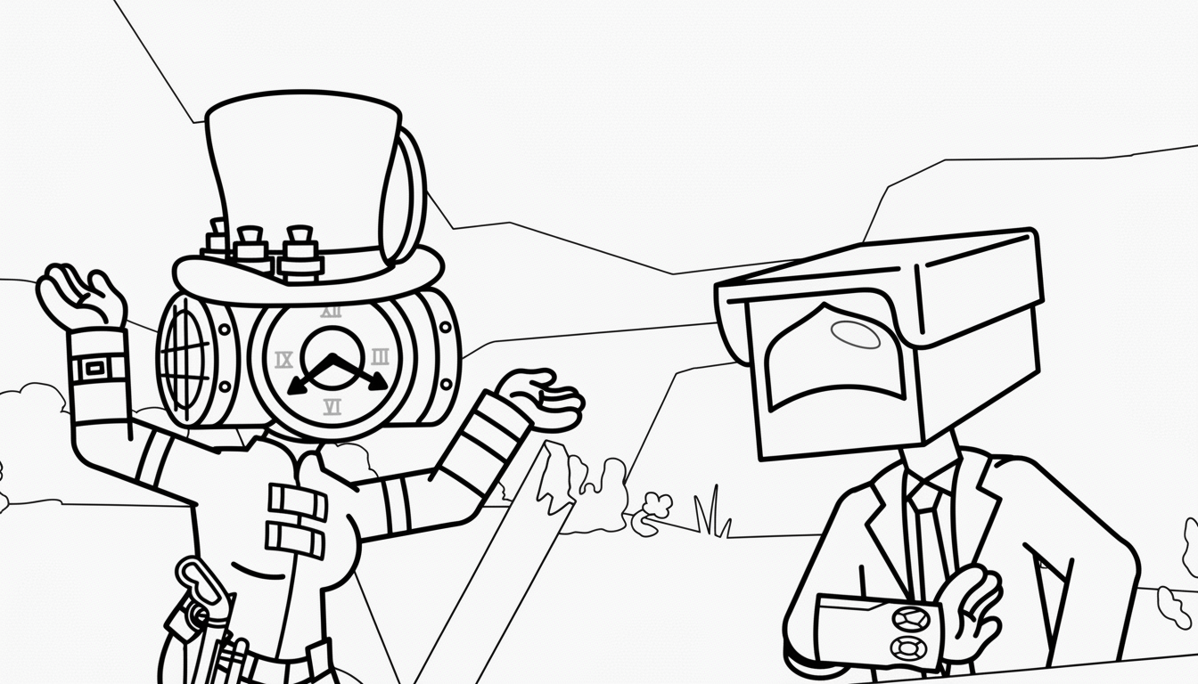 coloriage Skibidi Toilet update a imprimer gratuit